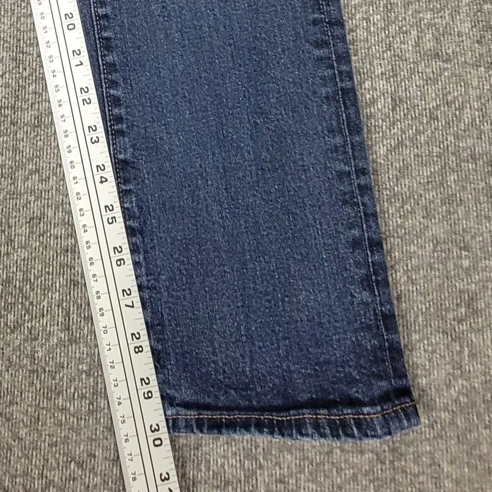 J Crew Jeans Mens 32x30* Blue Dark Wash Flex Straight Leg Stretch Denim